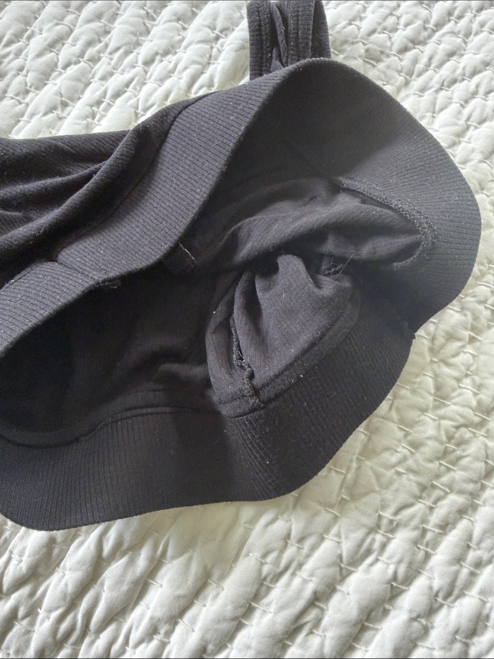 Else Base Layer Black Stretch Ribbed bralette - Picture 4 of 4